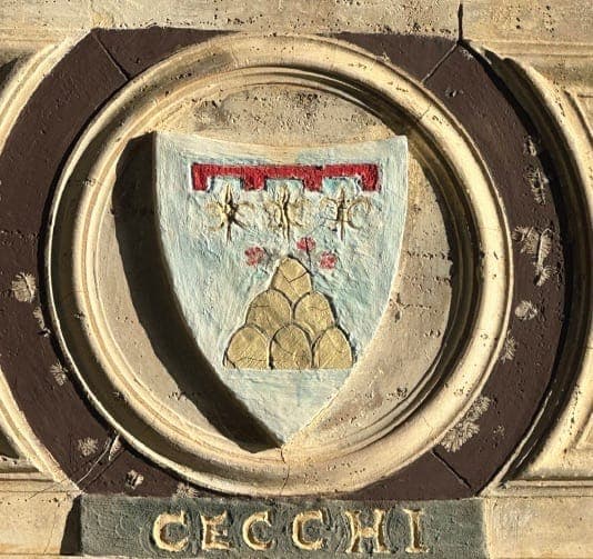 Coat of arms of the Cecchi, a noble Tuscan family from Lucca dating to the 15th century
